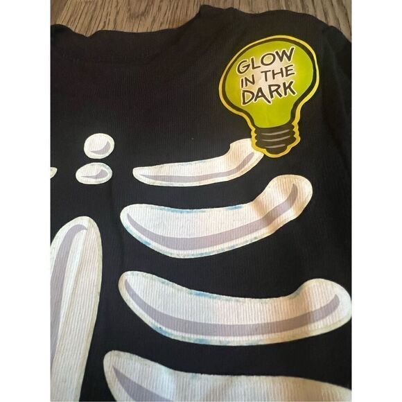 Komar Kids Black Skeleton Glow In The Dark 2pc Jammy Set 24 Month NEW - Picture 4 of 8
